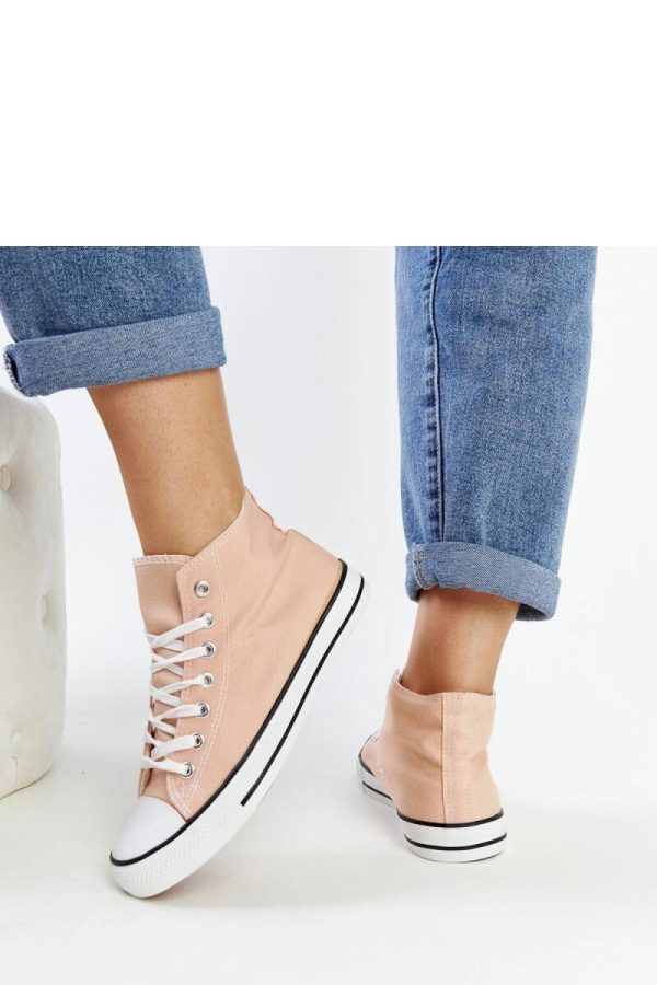 Pink Sneakers in Women`s Athletic Shoes, Trainers, Sneakers with Fabric and Heel Height