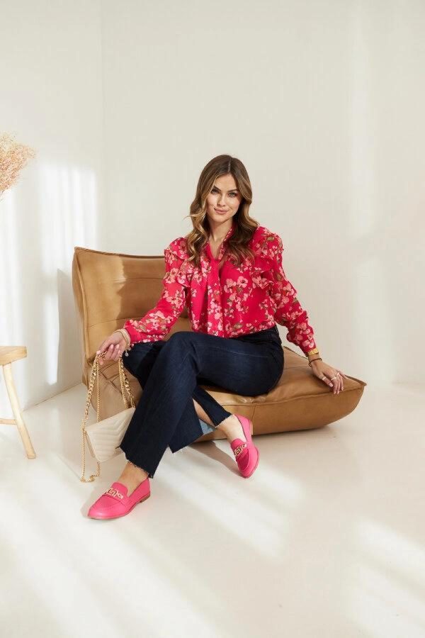 Pink Mocassin....Fabric and Heel Height