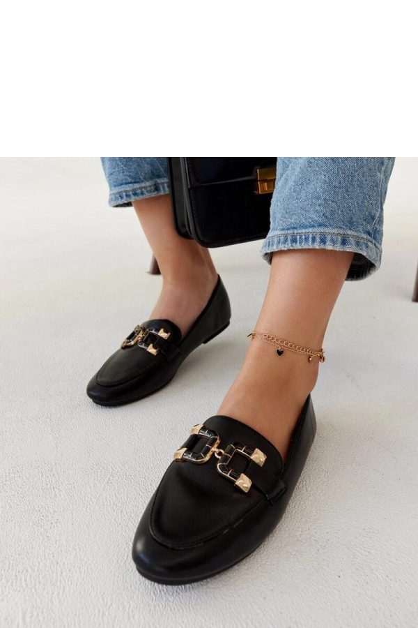 Black Mocassin in Moccasins, Loafers with Fabric and Heel Height