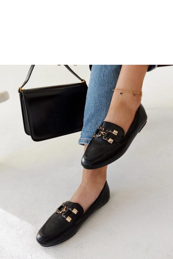 Black Mocassin in Moccasins, Loafers with Fabric and Heel Height