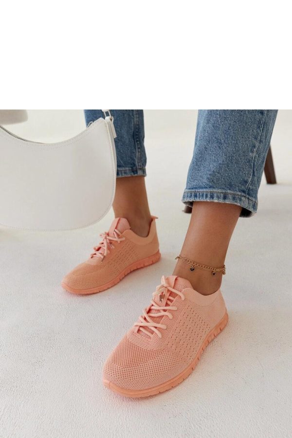 Pink Sport Shoes in Women`s Athletic Shoes, Trainers, Sneakers with Fabric and Heel Height