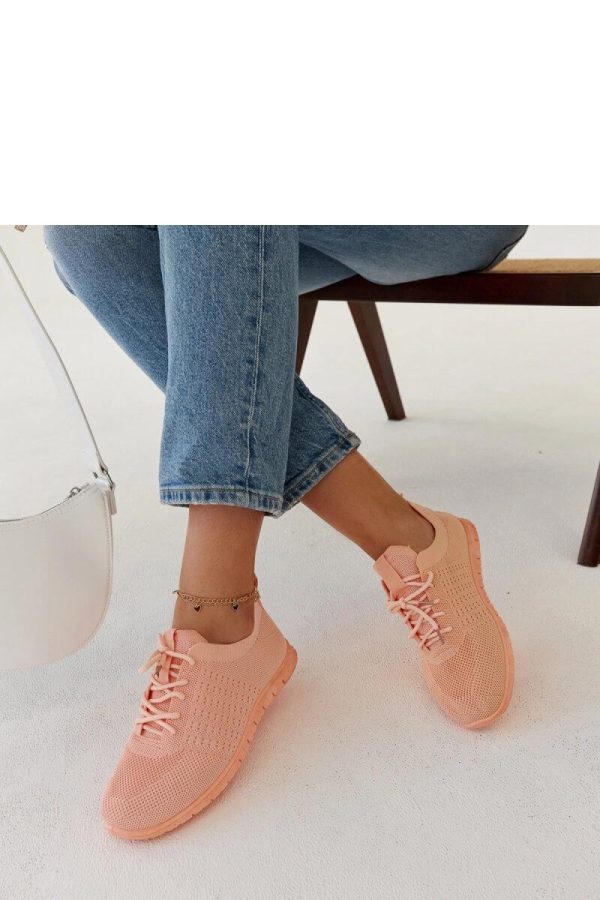 Pink Sport Shoes in Women`s Athletic Shoes, Trainers, Sneakers with Fabric and Heel Height