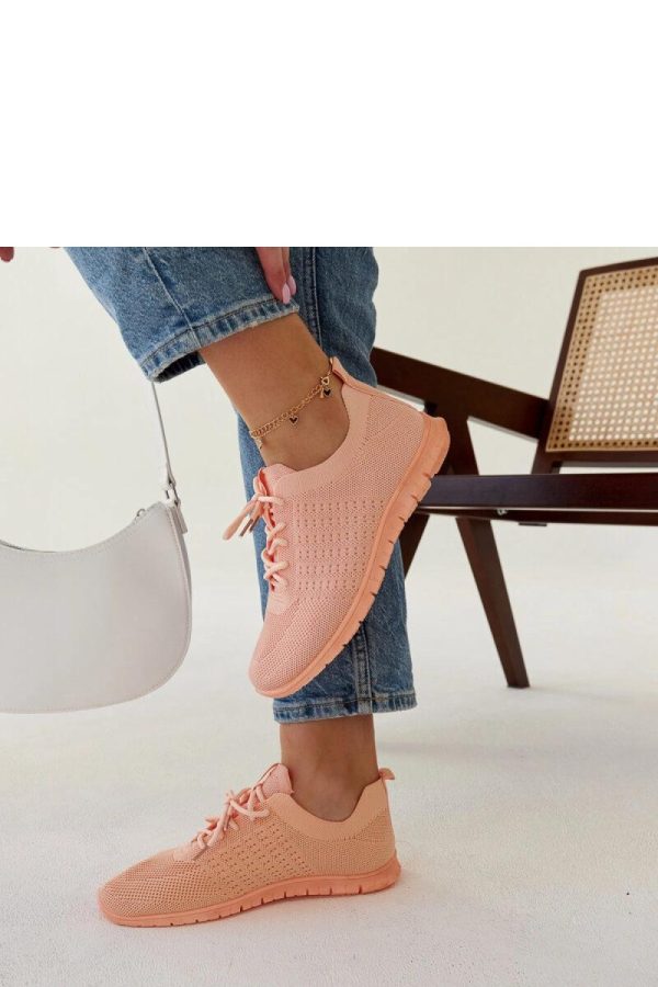 Pink Sport Shoes in Women`s Athletic Shoes, Trainers, Sneakers with Fabric and Heel Height