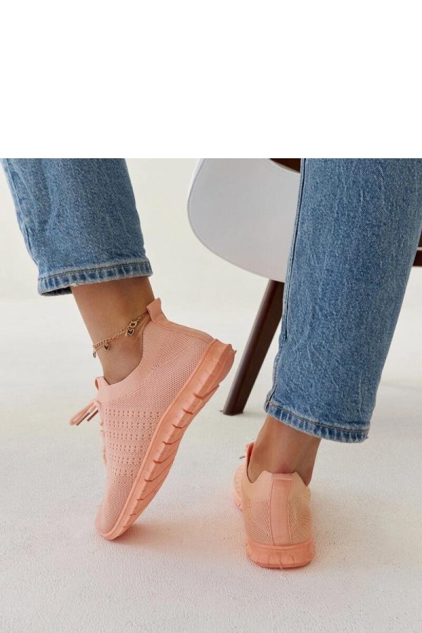 Pink Sport Shoes in Women`s Athletic Shoes, Trainers, Sneakers with Fabric and Heel Height
