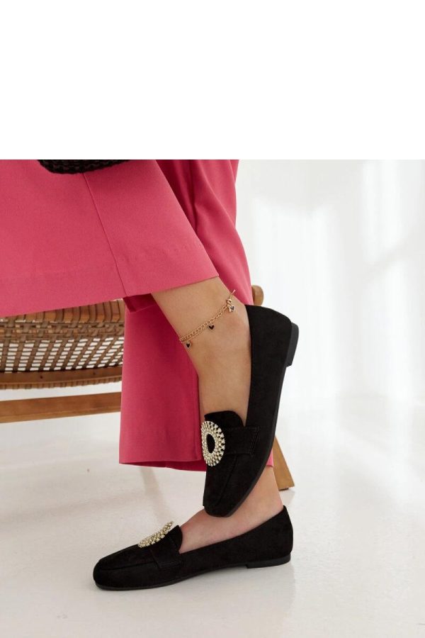 Black Mocassin in Moccasins, Loafers with Fabric and Heel Height