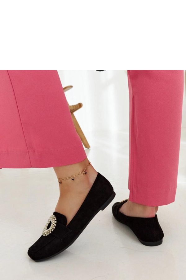 Black Mocassin in Moccasins, Loafers with Fabric and Heel Height