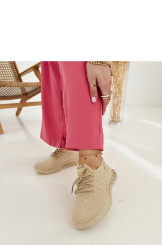 1061453 Beige Sport Shoes.Fabric and Heel Height