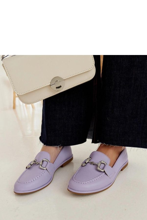 Violet Mocassin in Moccasins, Loafers with Fabric and Heel Height