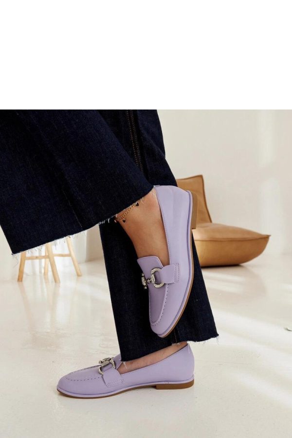 Violet Mocassin in Moccasins, Loafers with Fabric and Heel Height