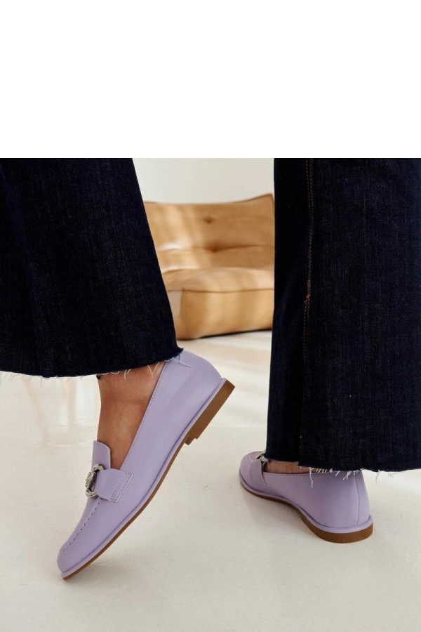 Violet Mocassin in Moccasins, Loafers with Fabric and Heel Height