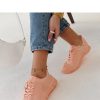 Pink Sport Shoes in Women`s Athletic Shoes, Trainers, Sneakers with Fabric and Heel Height