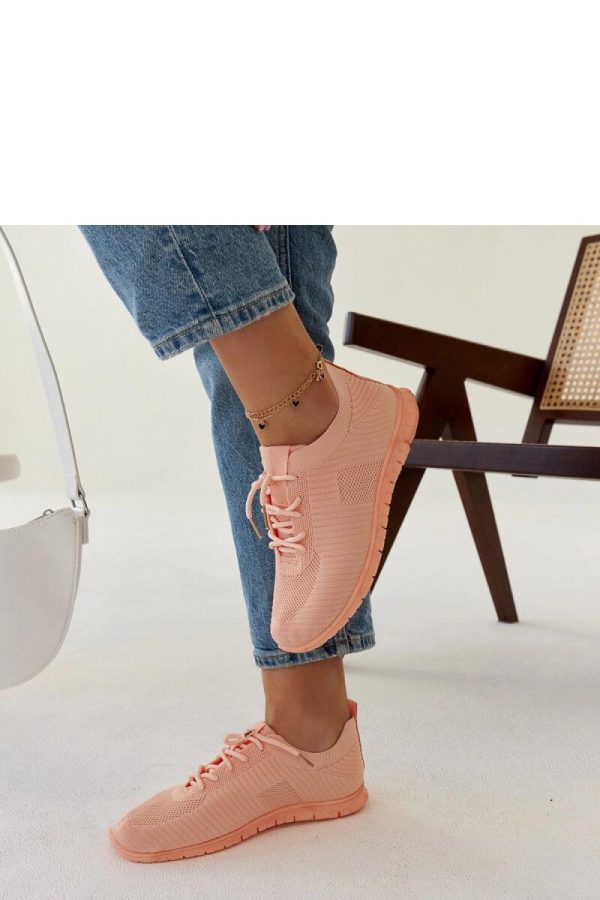 Pink Sport Shoes in Women`s Athletic Shoes, Trainers, Sneakers with Fabric and Heel Height