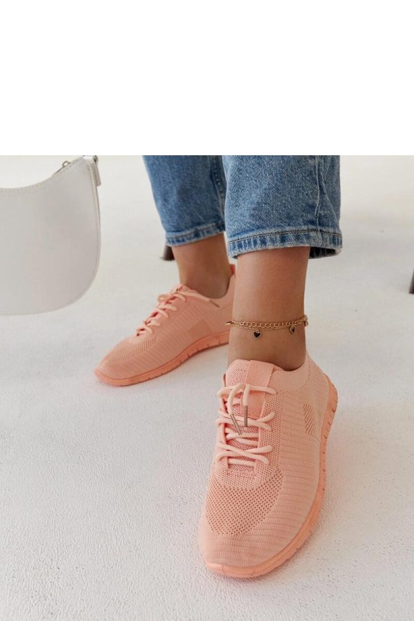 Pink Sport Shoes in Women`s Athletic Shoes, Trainers, Sneakers with Fabric and Heel Height
