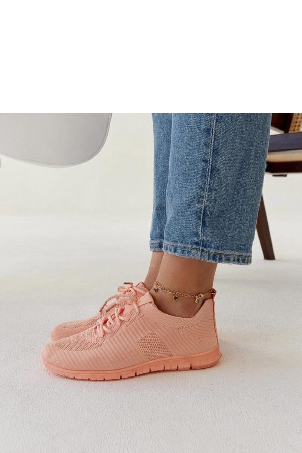 Pink Sport Shoes in Women`s Athletic Shoes, Trainers, Sneakers with Fabric and Heel Height