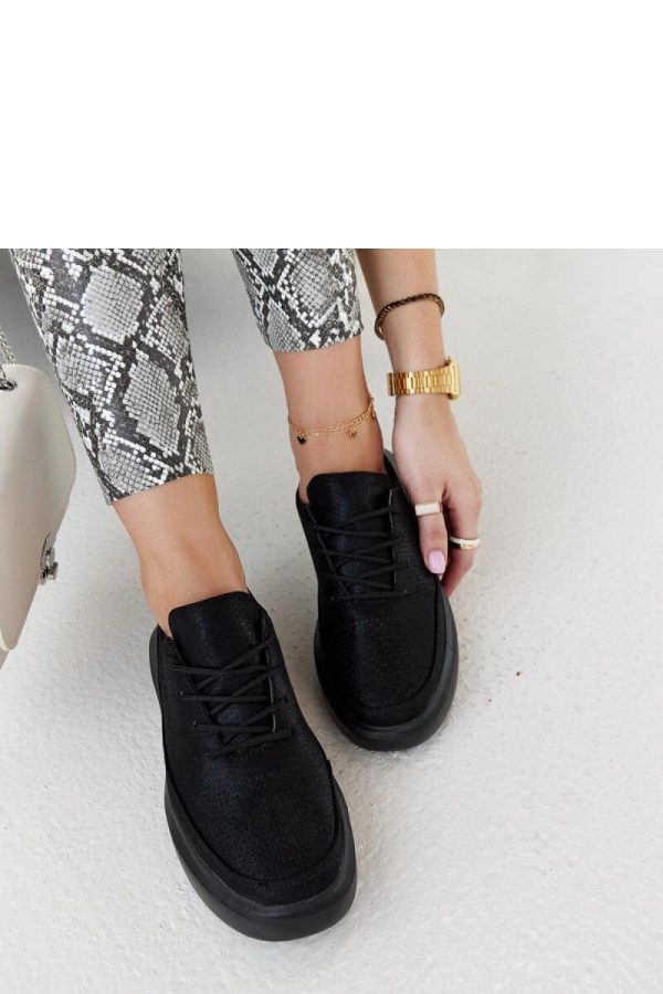 Black Platform Sneakers in Women`s Athletic Shoes, Trainers, Sneakers with Fabric and Heel Height