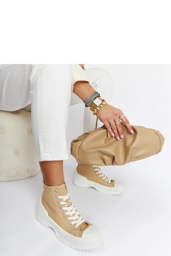 Beige Sneakers..Fabric and Heel Height