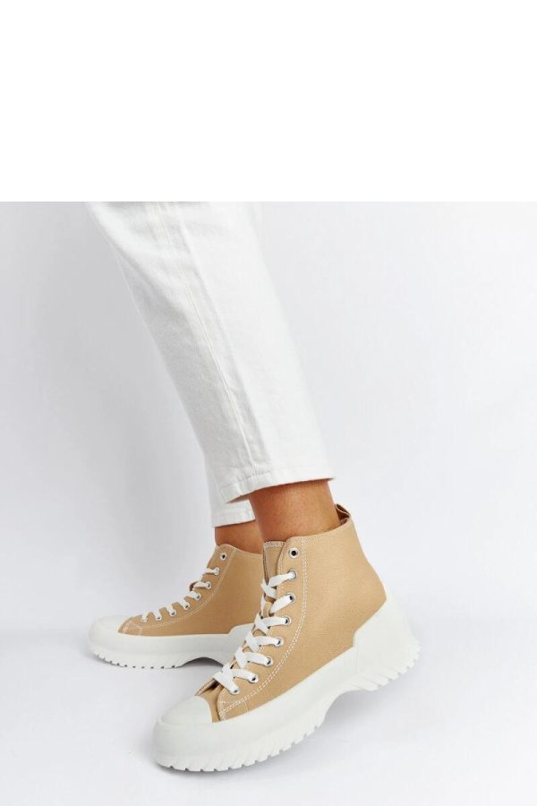 Beige Sneakers..Fabric and Heel Height