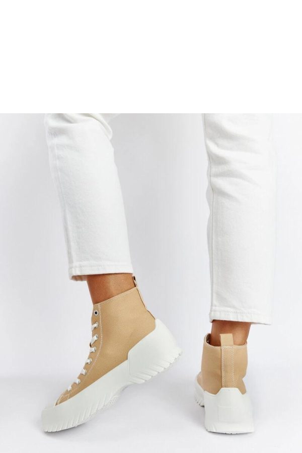 Beige Sneakers..Fabric and Heel Height