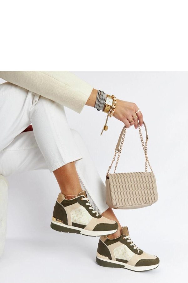Green Wedge Sneakers...Fabric and Heel Height