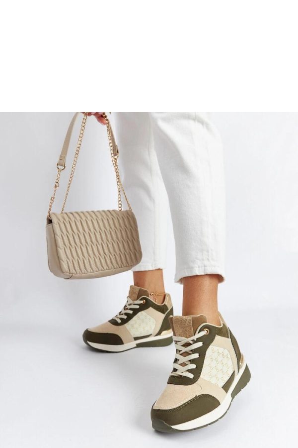 Green Wedge Sneakers...Fabric and Heel Height