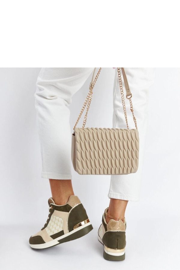 Green Wedge Sneakers...Fabric and Heel Height