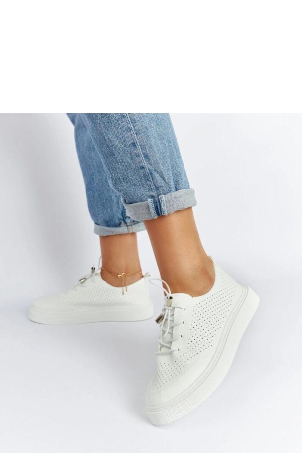 White Sneakers in Women`s Athletic Shoes, Trainers, Sneakers with Fabric and Heel Height