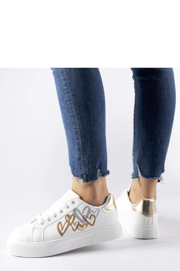 White Sport Shoes in Women`s Athletic Shoes, Trainers, Sneakers with Fabric and Heel Height