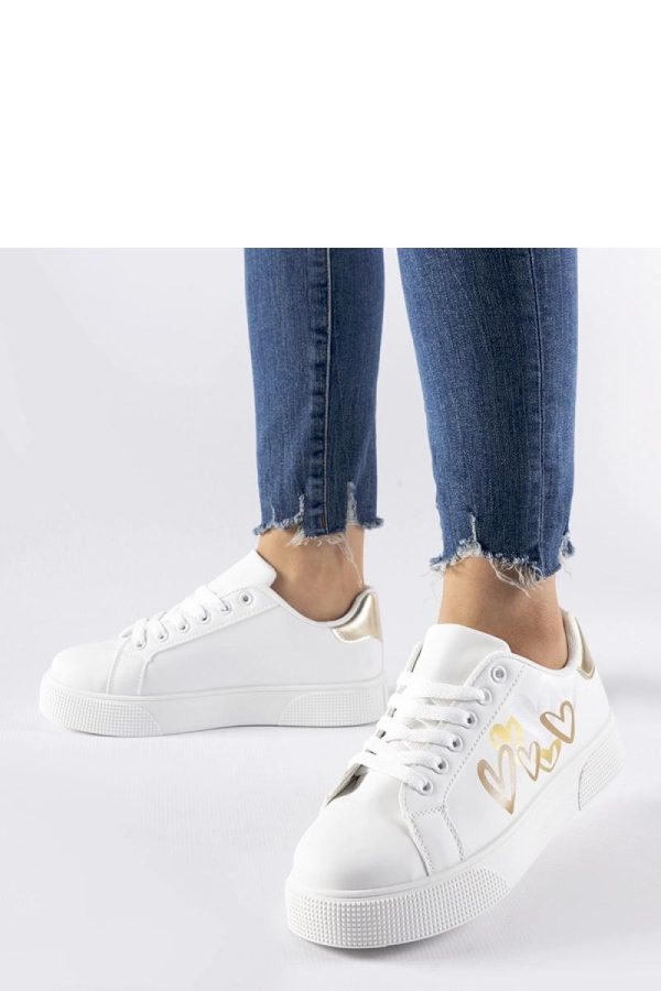 White Sport Shoes in Women`s Athletic Shoes, Trainers, Sneakers with Fabric and Heel Height