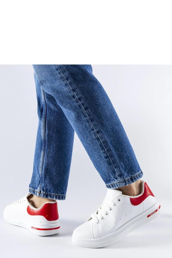 White Sport Shoes.Fabric and Heel Height