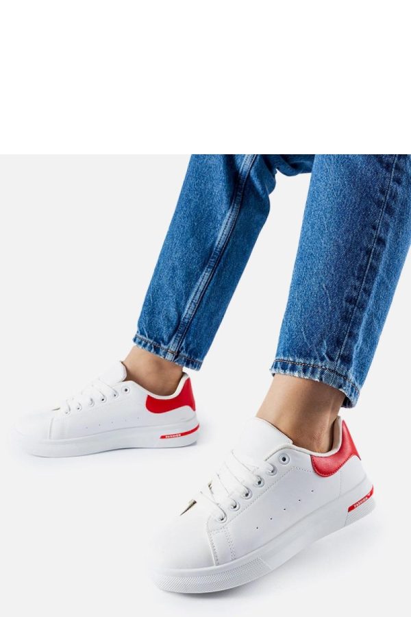 White Sport Shoes.Fabric and Heel Height