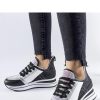 Black Sport Shoes in Women`s Athletic Shoes, Trainers, Sneakers with Fabric and Heel Height