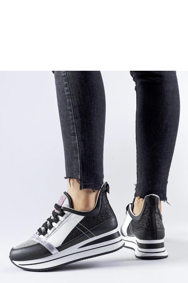 Black Sport Shoes in Women`s Athletic Shoes, Trainers, Sneakers with Fabric and Heel Height
