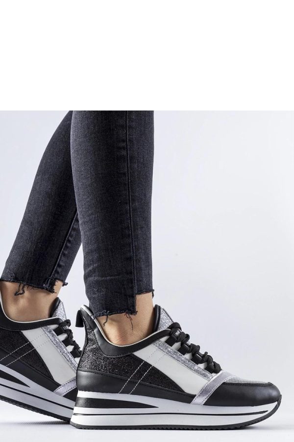 Black Sport Shoes in Women`s Athletic Shoes, Trainers, Sneakers with Fabric and Heel Height