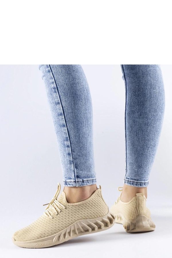 Beige Sport Shoes..Fabric and Heel Height
