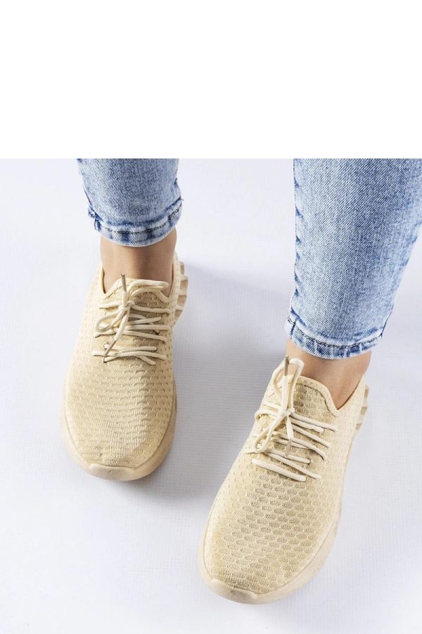 Beige Sport Shoes..Fabric and Heel Height