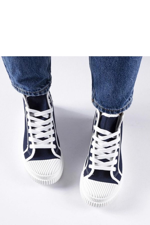 Blue Sneakers in Women`s Athletic Shoes, Trainers, Sneakers with Fabric and Heel Height
