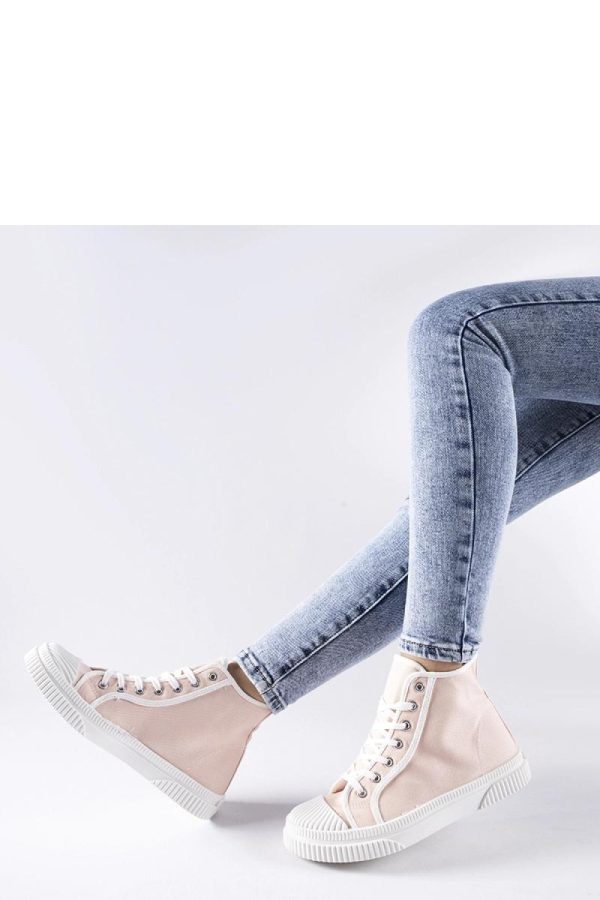 Pink Sneakers in Women`s Athletic Shoes, Trainers, Sneakers with Fabric and Heel Height