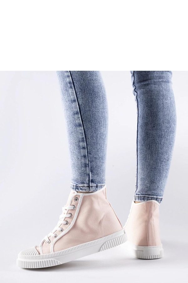 Pink Sneakers in Women`s Athletic Shoes, Trainers, Sneakers with Fabric and Heel Height