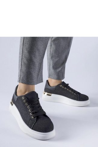 1061773 Black Platform Sneakers in Women`s Athletic Shoes, Trainers, Sneakers with Fabric and Heel Height