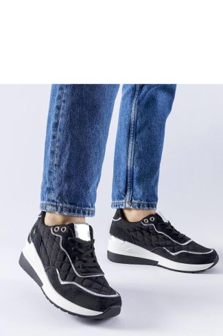 Black Wedge Sneakers...Heel Height