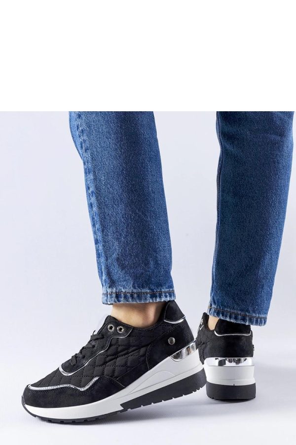 Black Wedge Sneakers...Heel Height