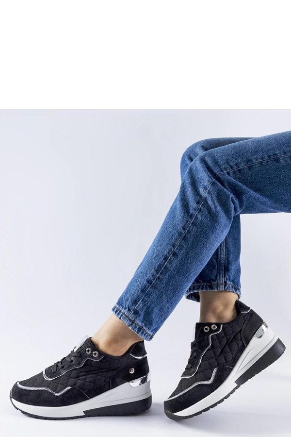 Black Wedge Sneakers...Heel Height