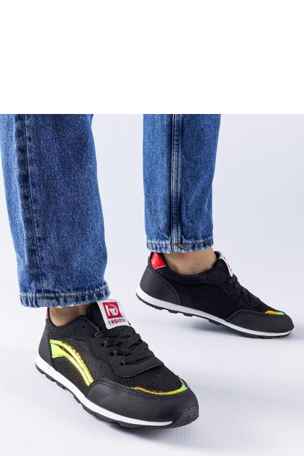 Black Sport Shoes in Women`s Athletic Shoes, Trainers, Sneakers with Heel Height