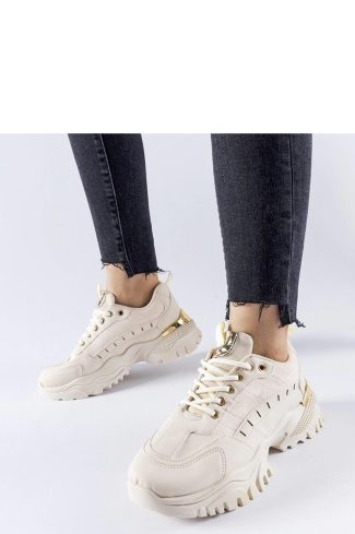 Beige Sport Shoes in Women`s Athletic Shoes, Trainers, Sneakers with Heel Height