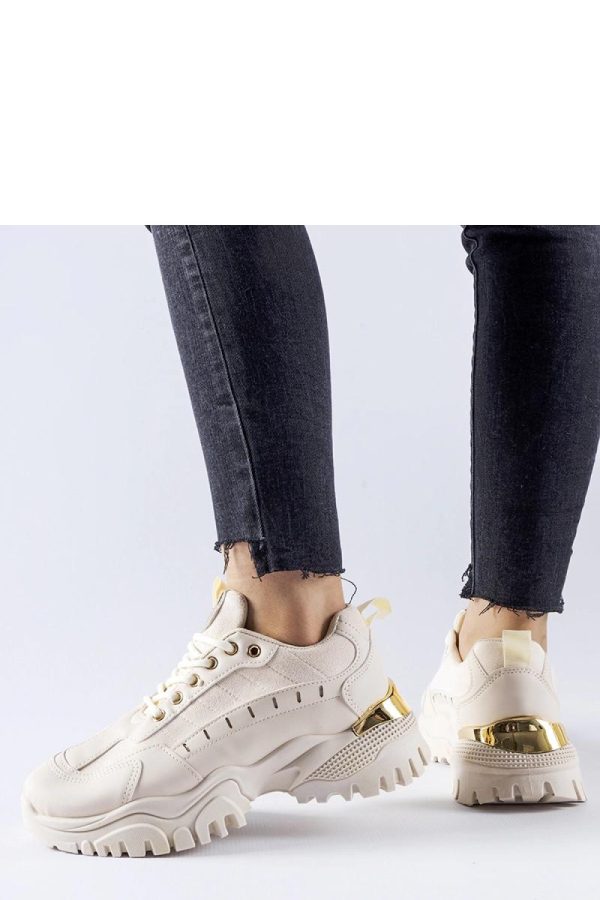 Beige Sport Shoes in Women`s Athletic Shoes, Trainers, Sneakers with Heel Height