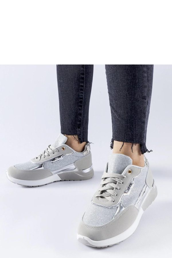 Grey Sport Shoes in Women`s Athletic Shoes, Trainers, Sneakers with Heel Height