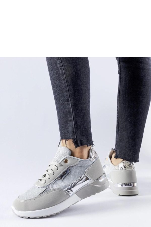 Grey Sport Shoes in Women`s Athletic Shoes, Trainers, Sneakers with Heel Height