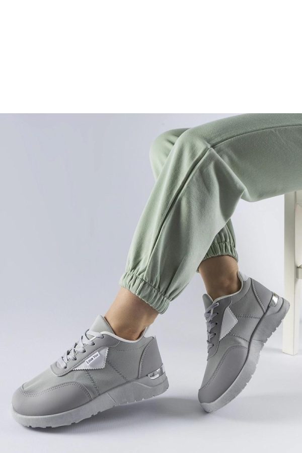 Grey Sport Shoes in Women`s Athletic Shoes, Trainers, Sneakers with Fabric and Heel Height