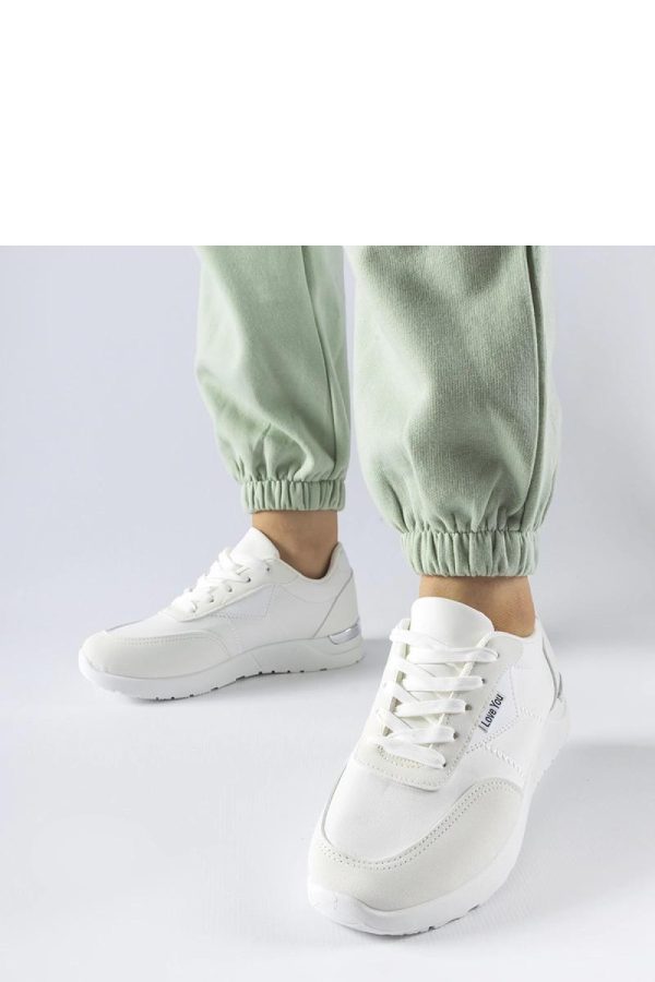 White Sport Shoes..Fabric and Heel Height