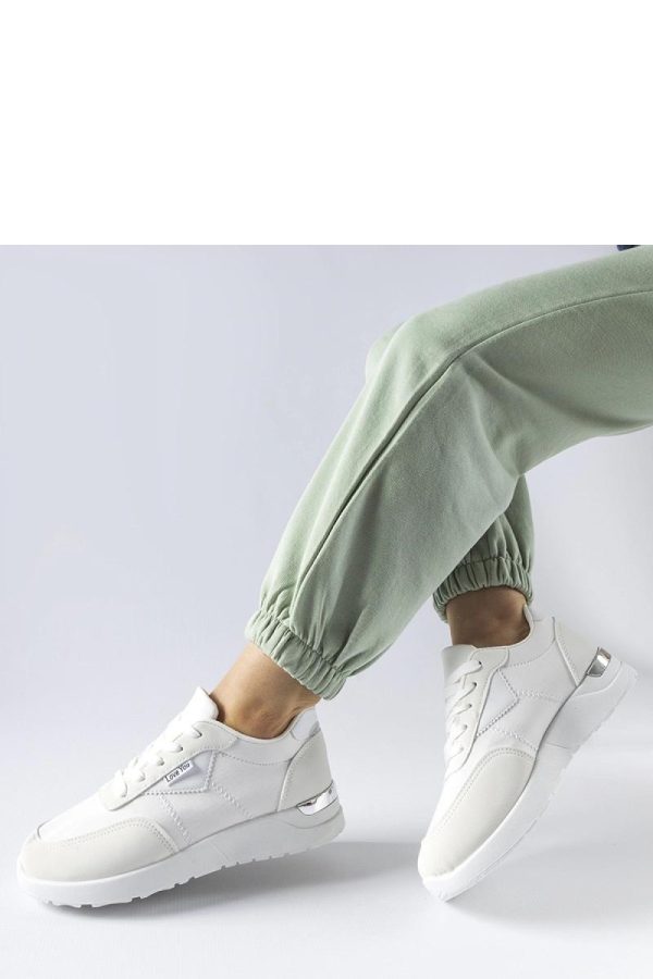White Sport Shoes..Fabric and Heel Height